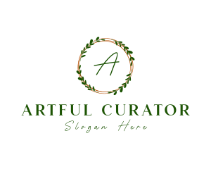 Leaf Wreath Garden logo design