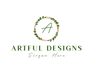 Leaf Wreath Garden logo design