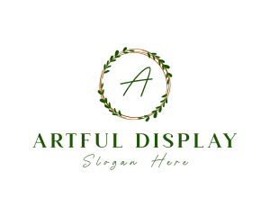 Leaf Wreath Garden logo design