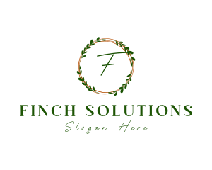 Leaf Wreath Garden logo design