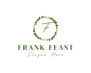 Leaf Wreath Garden logo design