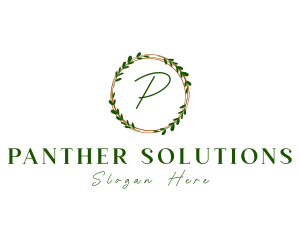 Leaf Wreath Garden logo design