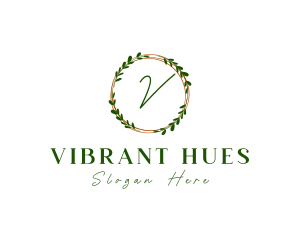 Leaf Wreath Garden logo design