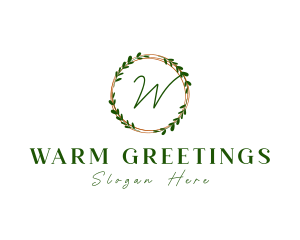 Leaf Wreath Garden logo design