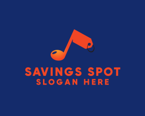 Discount - Music Price Tag logo design