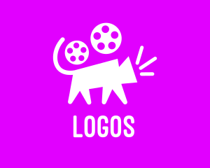 Pet - Cat Film Reel logo design