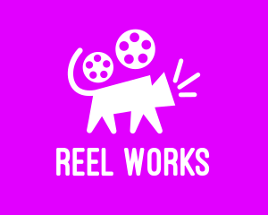 Reel - Cat Film Reel logo design