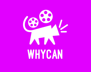 Cinematic - Cat Film Reel logo design