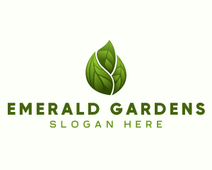 Nature Farm Leaf logo design