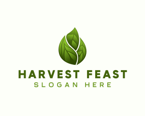 Nature Farm Leaf logo design