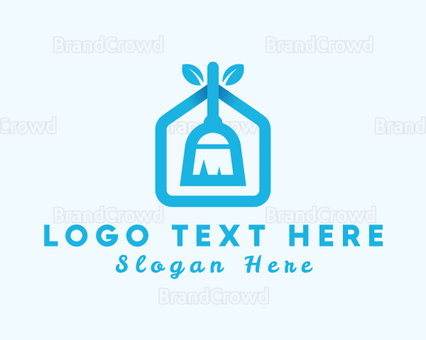 Home Cleaning Broom Logo