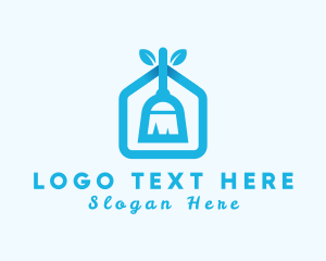 Residential - Home Cleaning Broom logo design