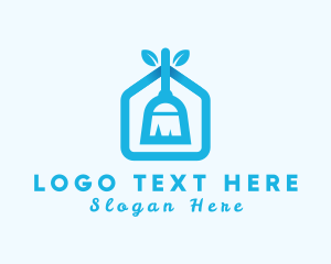 Realty - Home Cleaning Broom logo design