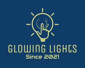 Yellow Light Bulb  logo design