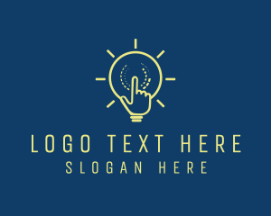 App - Yellow Light Bulb logo design