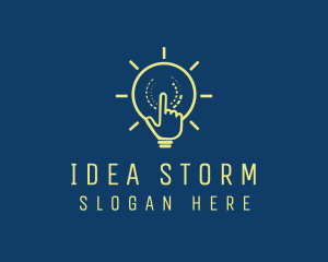 Yellow Light Bulb  logo design