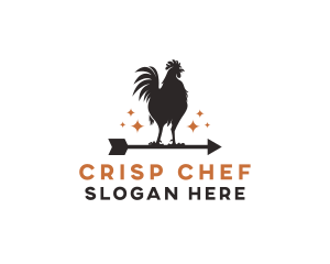 Rooster Chicken Arrow logo design