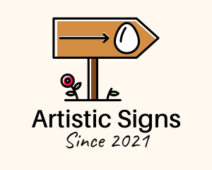 Signage - Wooden Direction Signage logo design