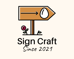 Wooden Direction Signage  logo design