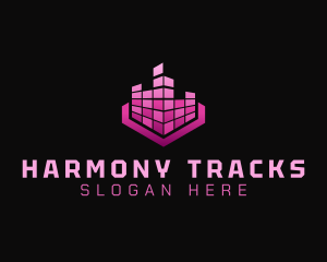 Soundtrack - 3D Music Equalizer logo design