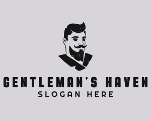 Retro Male Gentleman logo design