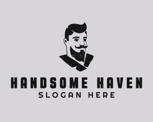 Retro Male Gentleman logo design