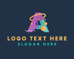 Active - Pop Art Letter A logo design