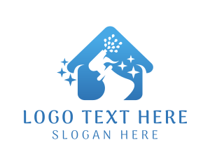 Spray - Home Cleaning Spray Bottle logo design