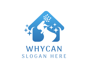 Home Cleaning Spray Bottle Logo