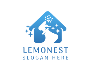 Housekeeping - Home Cleaning Spray Bottle logo design