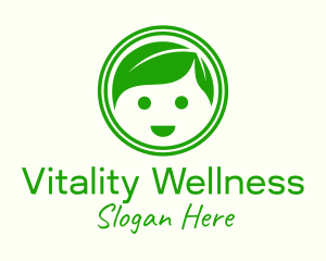 Healthy Boy Leaf logo design