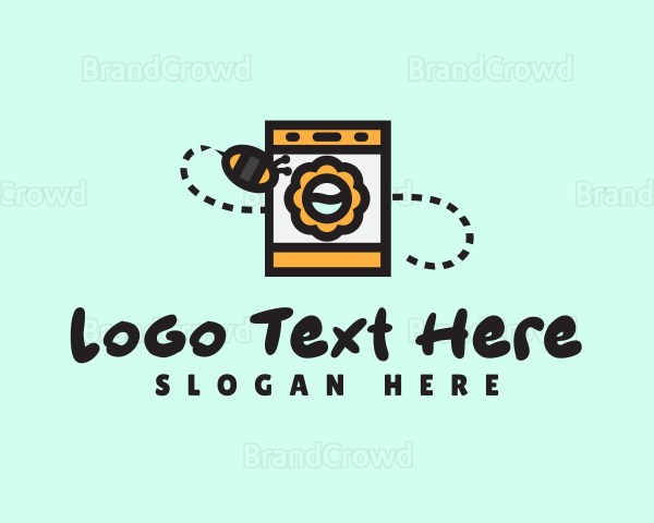 Flower Bee Laundromat Logo
