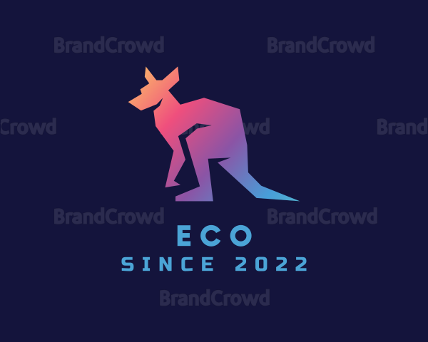 Gradient Wild Kangaroo Logo
