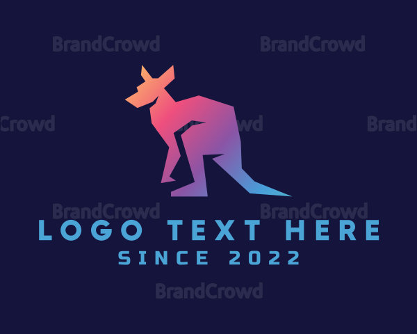 Gradient Wild Kangaroo Logo