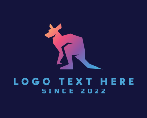Australia - Gradient Wild Kangaroo logo design