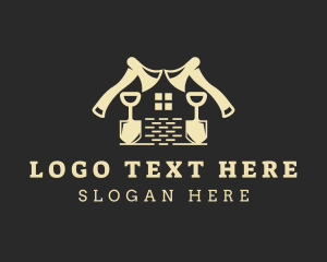 Remodeling - Shovel Axe House logo design