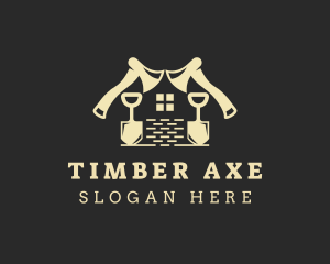 Shovel Axe House logo design