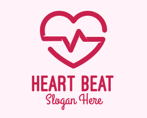 Heart Pulse Rate logo design