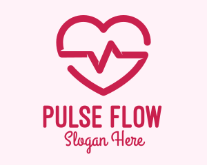 Heart Pulse Rate logo design