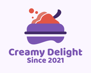 Yogurt - Ice Cream Bowl Dessert logo design