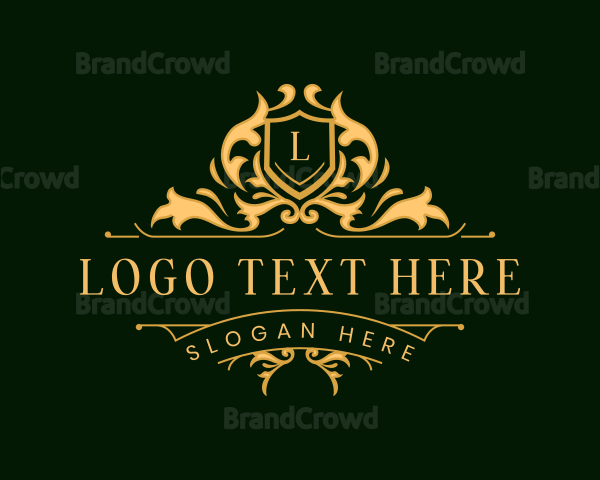 Luxury Floral Crest Logo