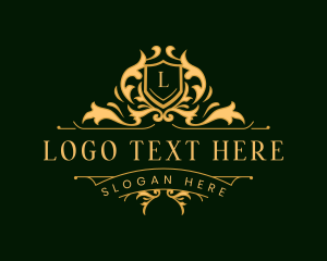 Exclusive - Luxury Floral Crest logo design