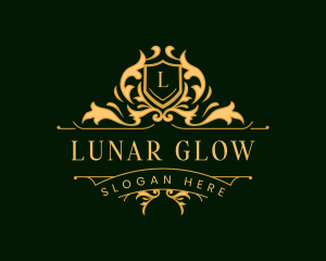 Luxury Floral Crest logo design