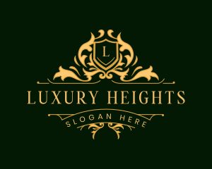 Luxury Floral Crest logo design