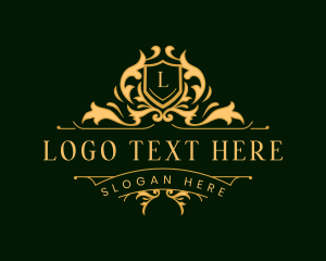 Deco - Luxury Floral Crest logo design