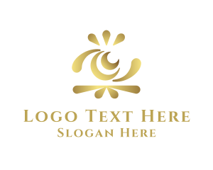 Visual - Abstract Gold Eye logo design