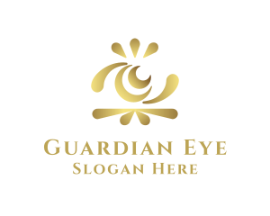 Abstract Gold Eye logo design