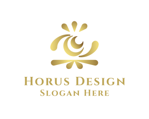 Horus - Abstract Gold Eye logo design