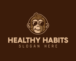 Cool Monkey Shades logo design