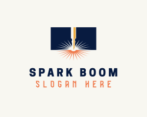 Industrial Laser Spark logo design